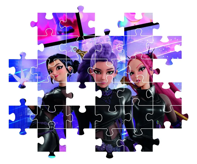 K-Pop Demon Hunters Puzzel 300 Stukjes van Clementoni Supercolor - Kpop Huntrix Legpuzzel voor Kinderen - K Pop Cadeau vanaf 6 Jaar van Clementoni, editie Super Kpop Demon Hunters – doos 3 van 5