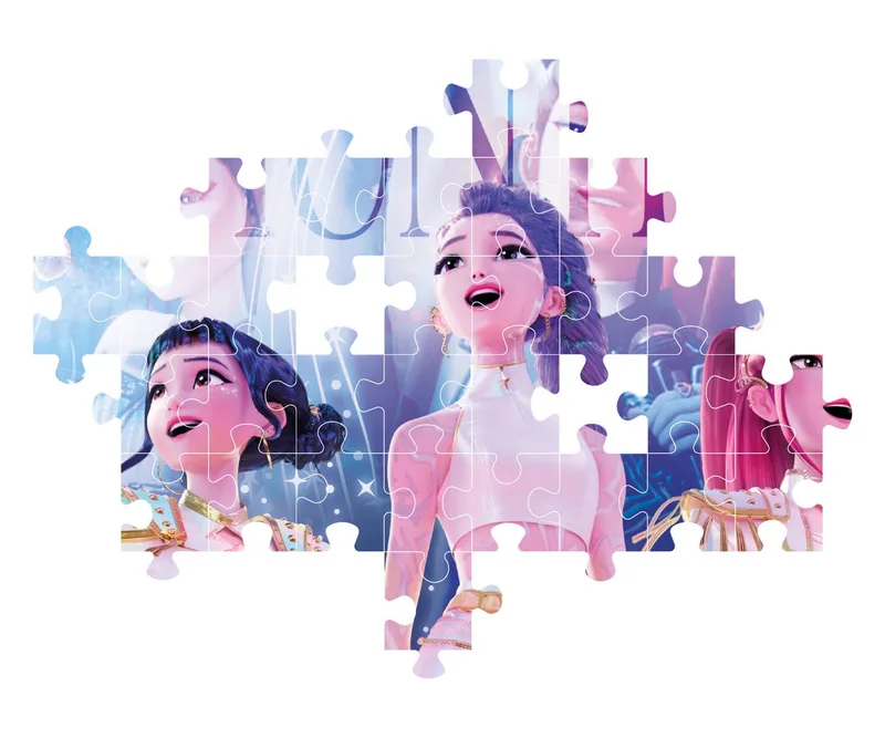 K-Pop Demon Hunters Puzzel Maxi 104 Stukjes van Clementoni Supercolor - Kpop Huntrix Legpuzzel - K Pop Cadeau Kinderen vanaf 6 Jaar van Clementoni, editie Meerkleurig – doos 3 van 5