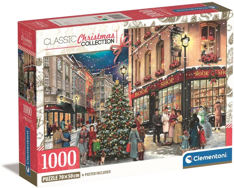 Kerstpuzzel Classic Christmas Collection - 1000 stukjes van Clementoni, editie Meerkleurig – doos