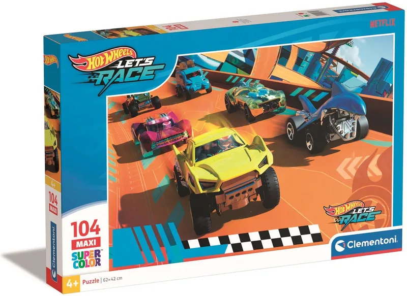 Kinderpuzzel - 104 Maxi Stukjes - Hot Wheels - Puzzel Voor Kinderen - Vanaf 4 Jaar von Clementoni, Ausgabe Mehrfarbig – Schachtel
