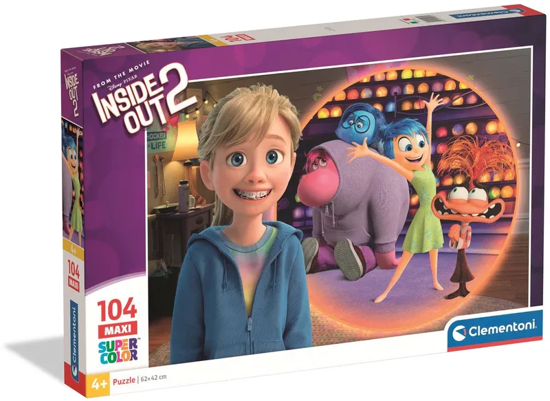 Kinderpuzzel - 104 Maxi Stukjes - Inside Out 2 - Puzzel Vanaf 4 Jaar from Clementoni, Multicolour edition – box