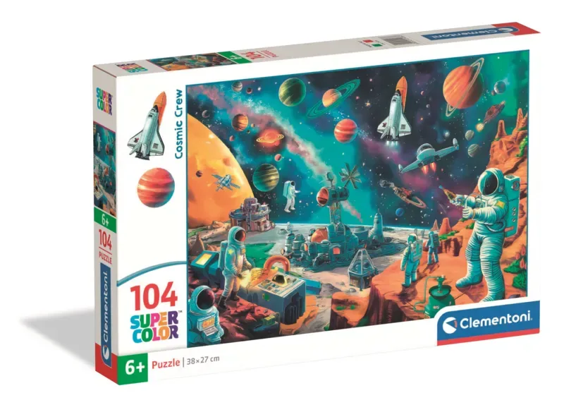 Kinderpuzzel - 104 Stukjes - Cosmic Crew 2025 - Puzzel Vanaf 6 Jaar from Clementoni, Multicolour edition – box 2 of 2
