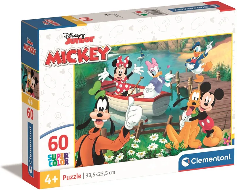 Kinderpuzzel - 60 Stukjes - Disney Classics Mickey - Puzzel Vanaf 4 Jaar van Clementoni, editie Meerkleurig – doos 1 van 2