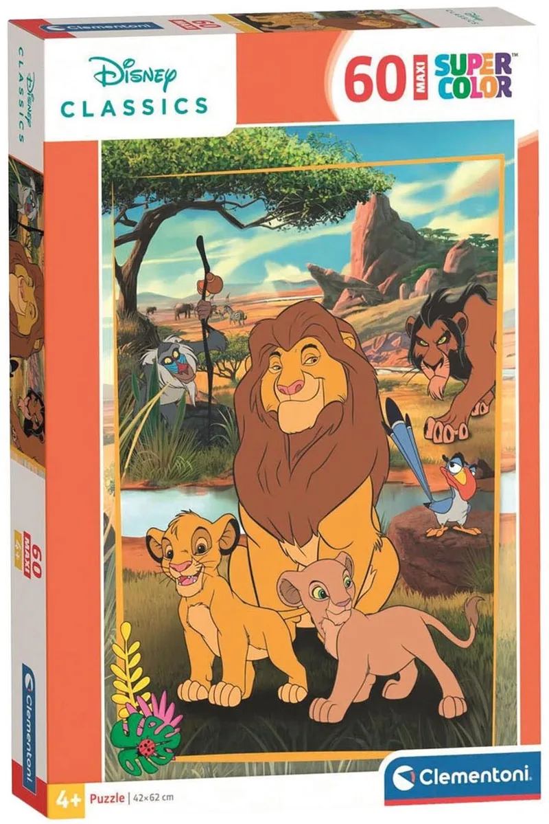 Kinderpuzzel Disney Classic - Puzzel 60 Maxi Stukjes - Legpuzzel voor je Kind - Educatief Speelgoed - Puzzels voor Kinderen vanaf 4 Jaar von Clementoni, Ausgabe Mehrfarbig – Schachtel