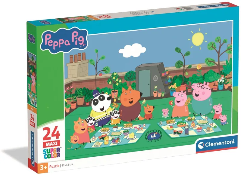 Kinderpuzzel Peppa Pig - Puzzel 24 Maxi Stukjes - Peuter Legpuzzel en Educatief Speelgoed - Puzzels voor Kinderen vanaf 3 Jaar from Clementoni, Multicolour edition – box