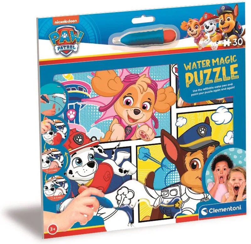 Kinderpuzzels - Water Magic Paw Patrol, Puzzel 30 Stukjes, 3-5 jaar - 22710 fra Clementoni, Flerfarvet-udgave – æske
