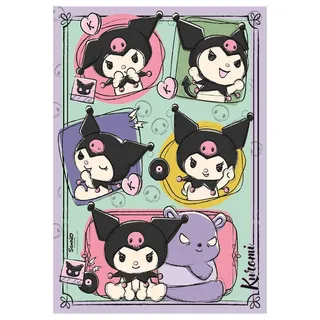 Kuromi Puzzel 500 Stukjes - Sanrio Kinderpuzzel - Compact Box - Kawaii Legpuzzel voor Meisjes vanaf 10 Jaar van Clementoni, editie Meerkleurig – doos 3 van 3