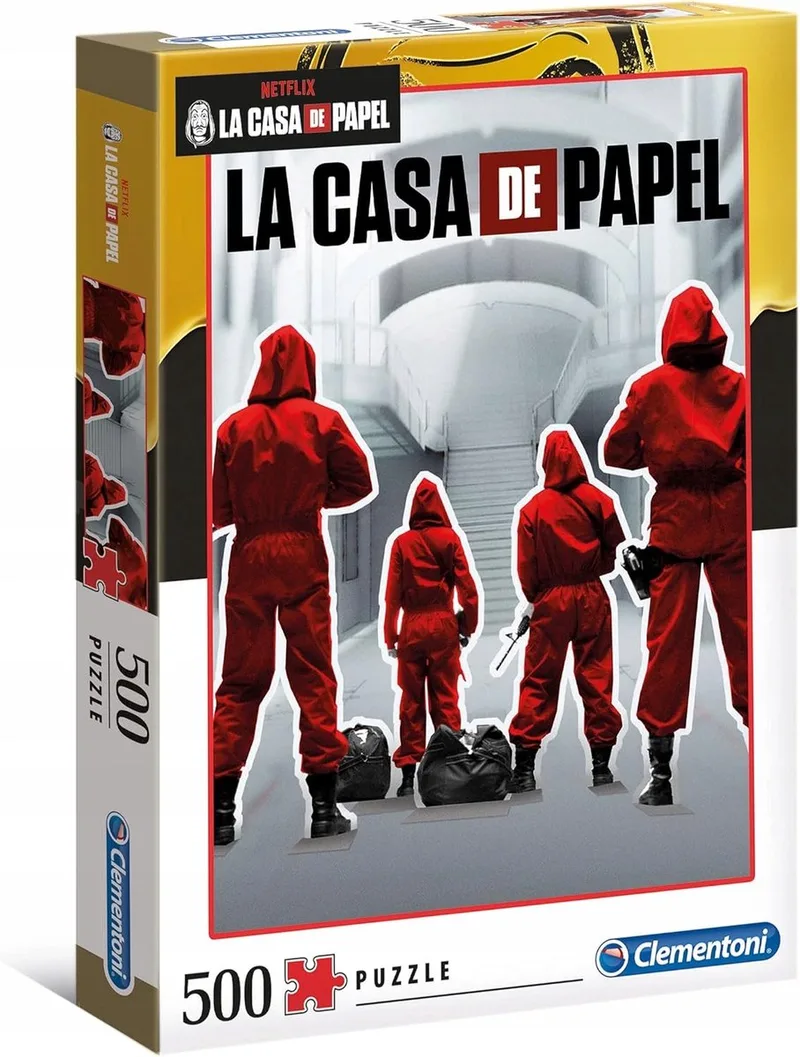 La Casa de Papel 500-delige puzzel from Clementoni, Grey edition – box