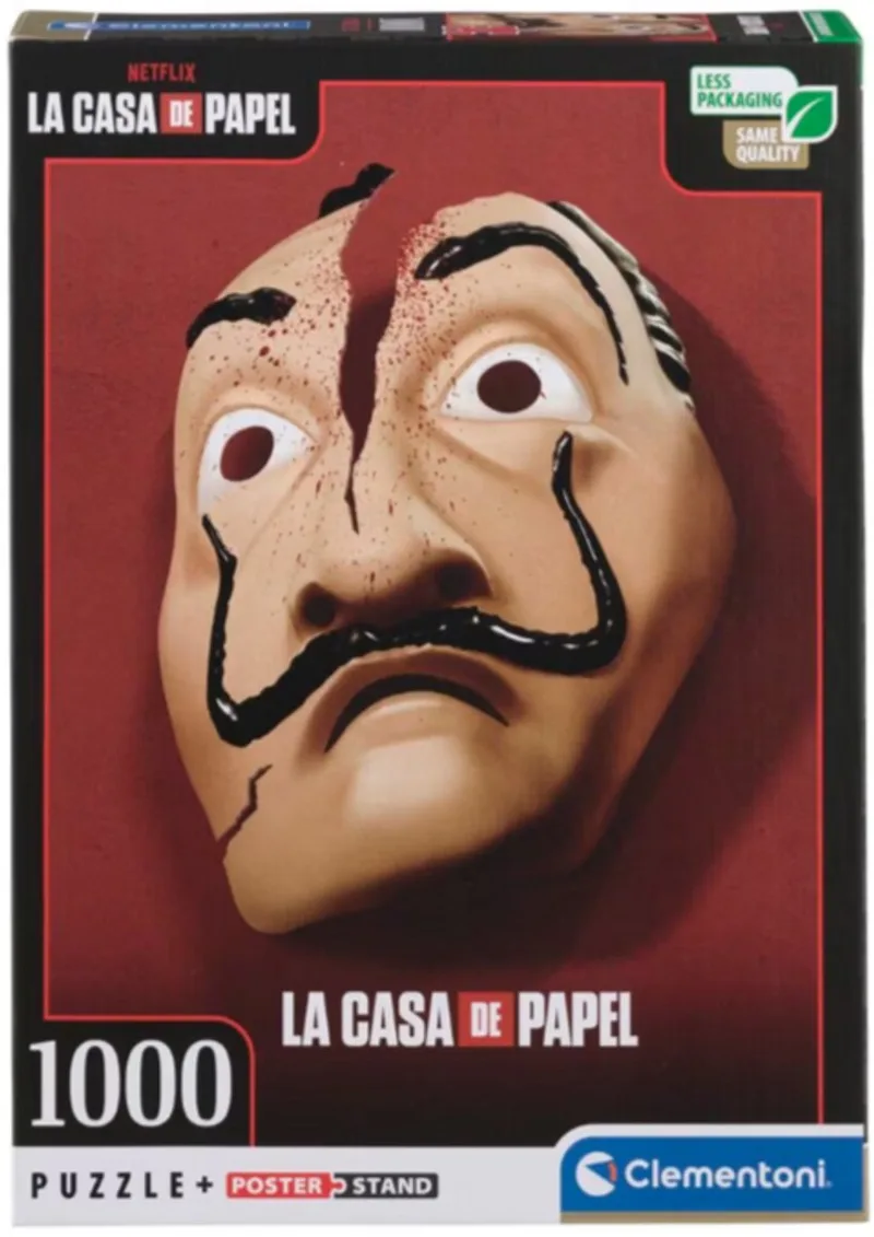 La Casa de Papel Dali V2 Puzzel, Puzzel, Casa de Papel puzzel van Clementoni, editie Meerkleurig – doos