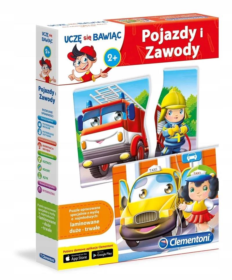 Leer Spelen: Voertuigen & Beroepen Puzzel from Clementoni, Blue edition – box
