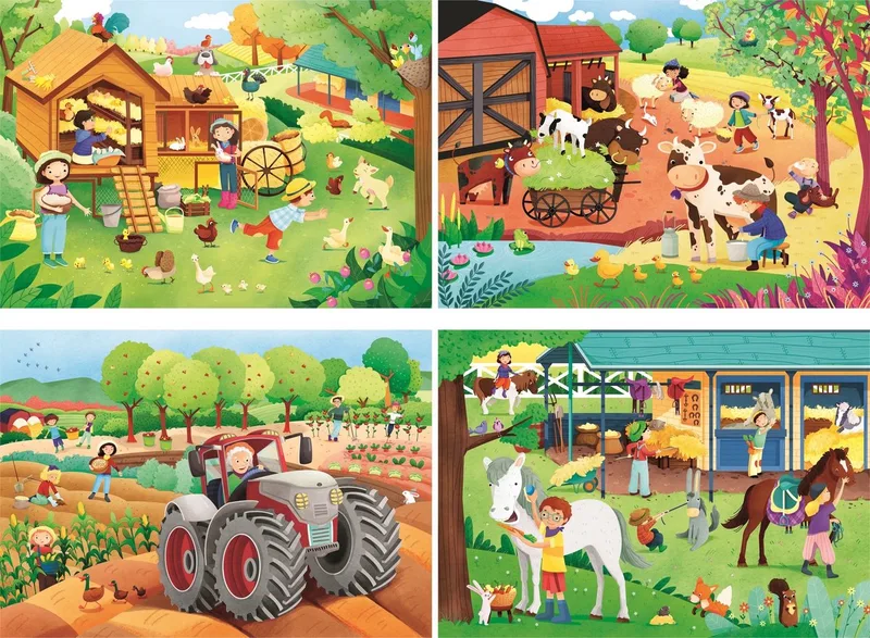 Legpuzzel 4-in-1 Boerderij 160 Stukjes 4-delig from Clementoni, Multicolour edition – box