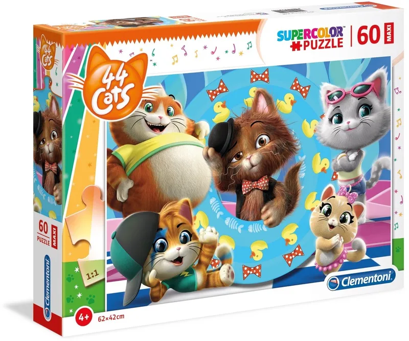 Legpuzzel 44 Cats Chill 60 Stukjes from Clementoni, Multicolour edition – box