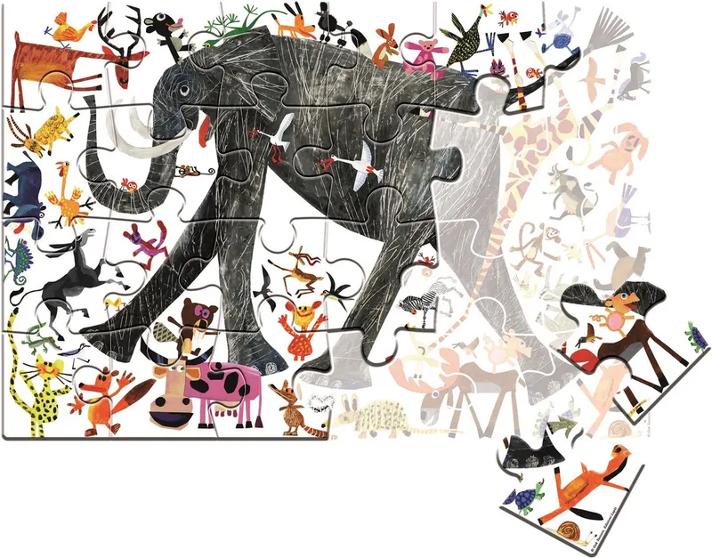 Legpuzzel Eco Olifant 24 Stukjes, puzzels kinderen van Clementoni, editie Multi kleur – doos