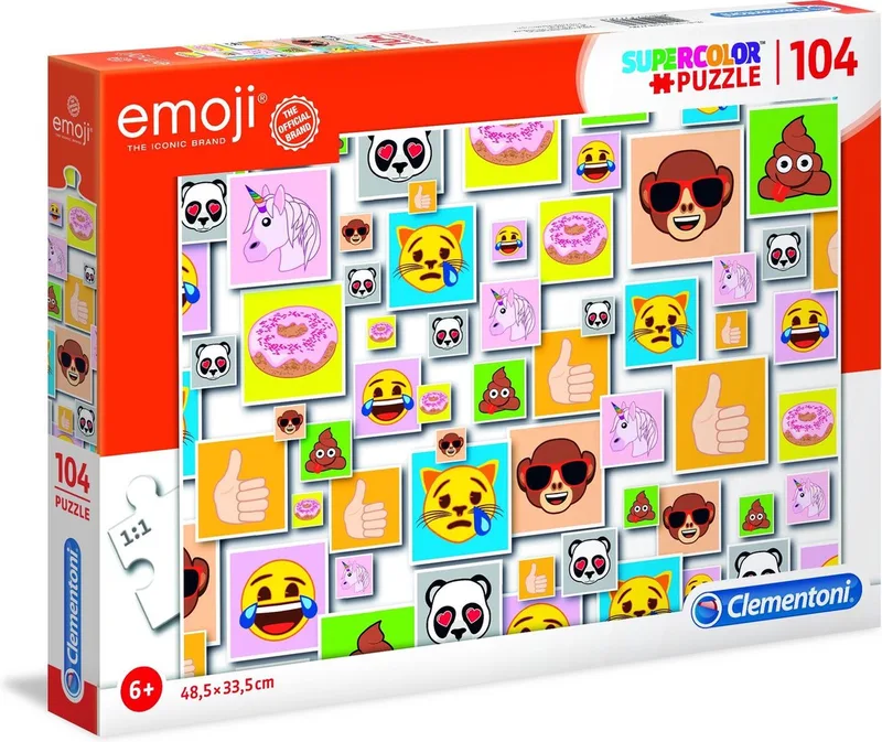 Legpuzzel Emoji Junior Karton 104 Stukjes de Clementoni, édition Multicolore – boîte