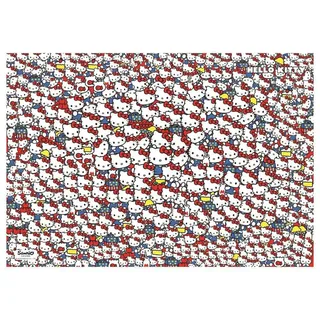 Legpuzzel Hello Kitty - Puzzel 1000 Stukjes - Impossible Collection - Compact Box - Puzzels en Legpuzzels voor Volwassenen fra Clementoni, Hvid-udgave – æske 3 af 3