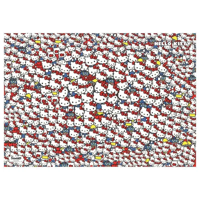 Legpuzzel Hello Kitty - Puzzel 1000 Stukjes - Impossible Collection - Compact Box - Puzzels en Legpuzzels voor Volwassenen fra Clementoni, Hvid-udgave – æske 3 af 3