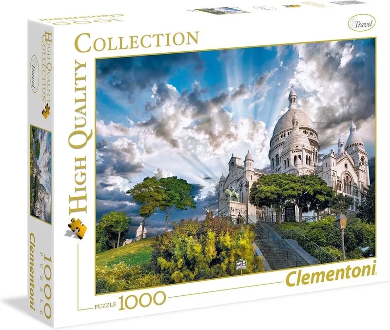 Legpuzzel - High Quality Puzzel Collectie - Montmartre - 1000 stukjes, puzzel volwassenen van Clementoni, editie Multi kleur – doos