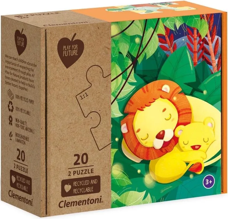 Legpuzzel Jungle Junior 2-in-1 Karton 40 Stukjes from Clementoni, Multicolour edition – box