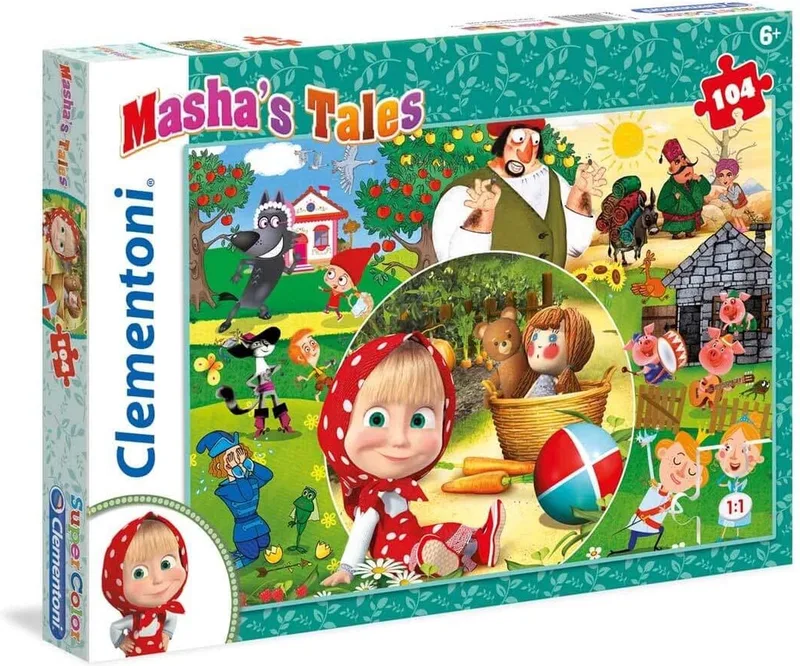Legpuzzel Masha En De Beer 104-delig de Clementoni, édition Multicolore – boîte