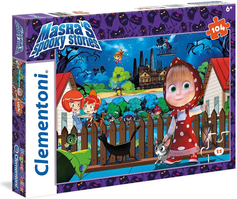 Legpuzzel Masha En De Beer Spooky Karton 104-delig van Clementoni, editie Meerkleurig – doos