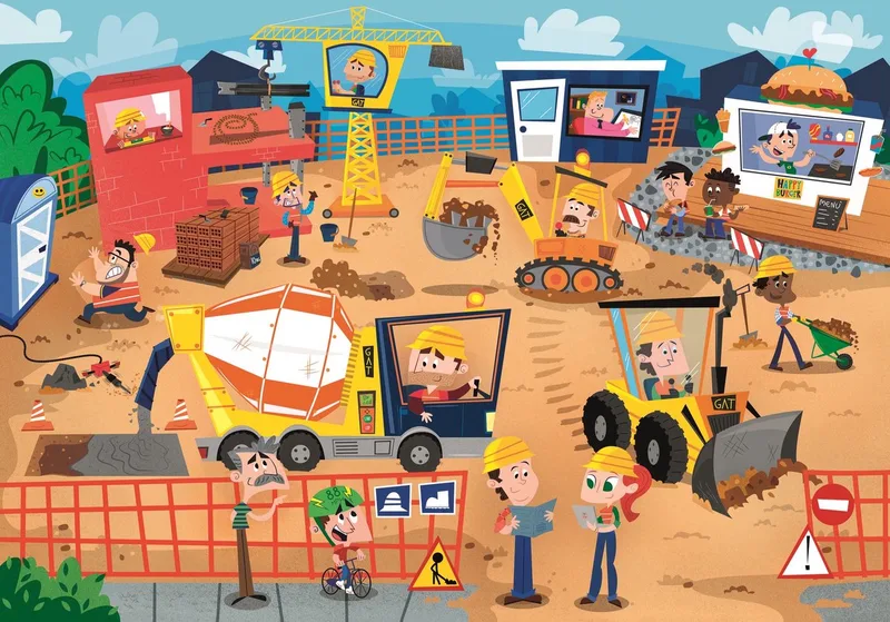 Legpuzzel Men At Work 60 Stukjes from Clementoni, Multicolour edition – box