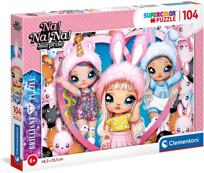 Legpuzzel Na!na!na! Surprise Meisjes 104 Stukjes from Clementoni, Pink edition – box