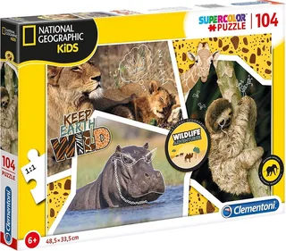 Legpuzzel National Geographic Wildlife 104 Stukjes van Clementoni, editie Meerkleurig – doos 1 van 2