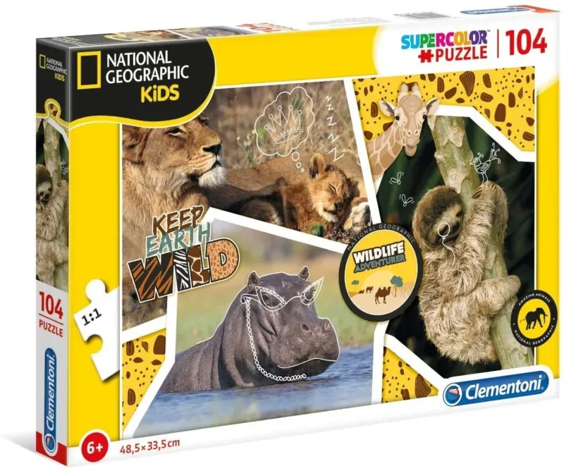 Legpuzzel National Geographic Wildlife 104 Stukjes van Clementoni, editie Meerkleurig – doos 2 van 2