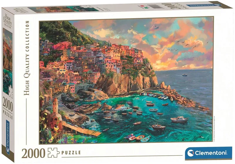 Legpuzzel Painted Manarola - Puzzel 2000 Stukjes Italië - High Quality Collection - Puzzels en Legpuzzels voor Volwassenen von Clementoni, Ausgabe Mehrfarbig – Schachtel