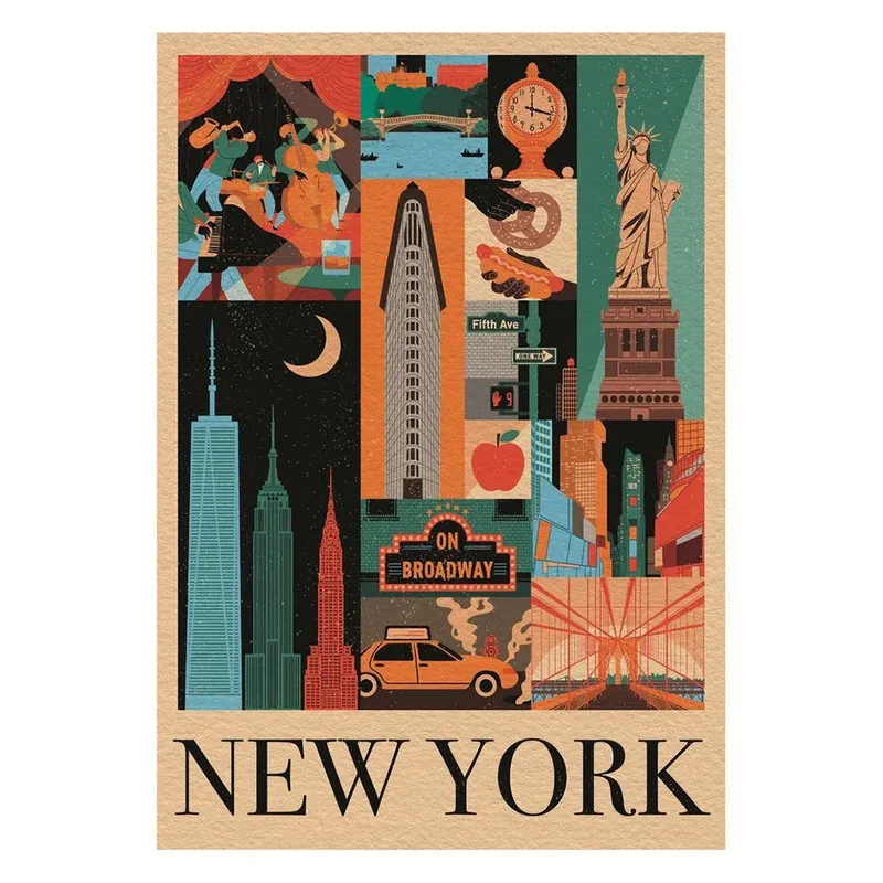 Legpuzzel Style in the City New York - Puzzel 1000 Stukjes - Jigsaw Puzzle - Compact Box - Legpuzzels en Puzzels voor Volwassenen from Clementoni, Orange edition – box 3 of 3