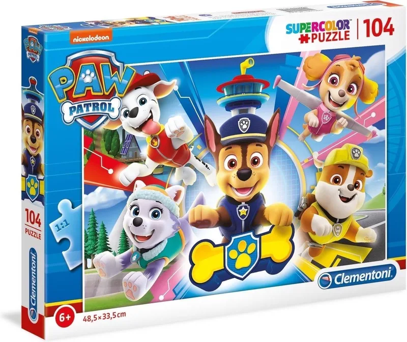Legpuzzel - Supercolor Puzzel Collectie - Paw Patrol - 104 stukjes, puzzels kinderen from Clementoni, Multi kleur edition – box