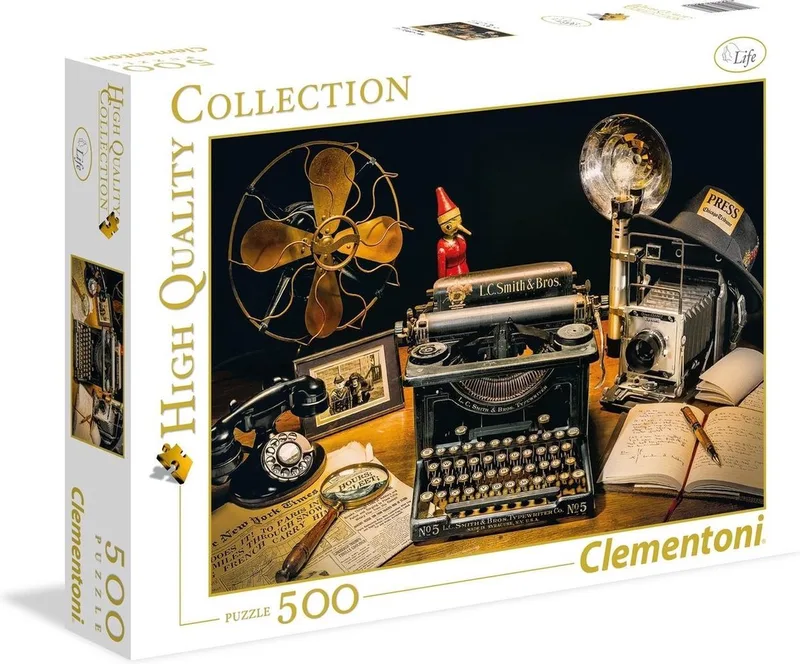 Legpuzzel Typmachine Karton 500 Stukjes from Clementoni, Multicolour edition – box