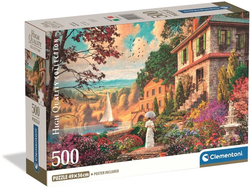 Legpuzzel Victorian Promenade - Puzzel 500 Stukjes - High Quality Collection Puzzle - Compact Box - Legpuzzels en Puzzels voor Volwassenen from Clementoni, Multicolour edition – box 1 of 3