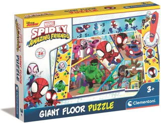 Marvel Spidey and Friends Vloerpuzzel - Met Interactieve Pen - 24 stukken - 70cm x 100cm - Vanaf 3 jaar from Clementoni, Multicolour edition – box 1 of 3