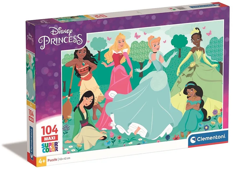Maxi Puzzel - 104 Stukjes - Disney Prinses - Puzzel Voor Kinderen von Clementoni, Ausgabe Mehrfarbig – Schachtel