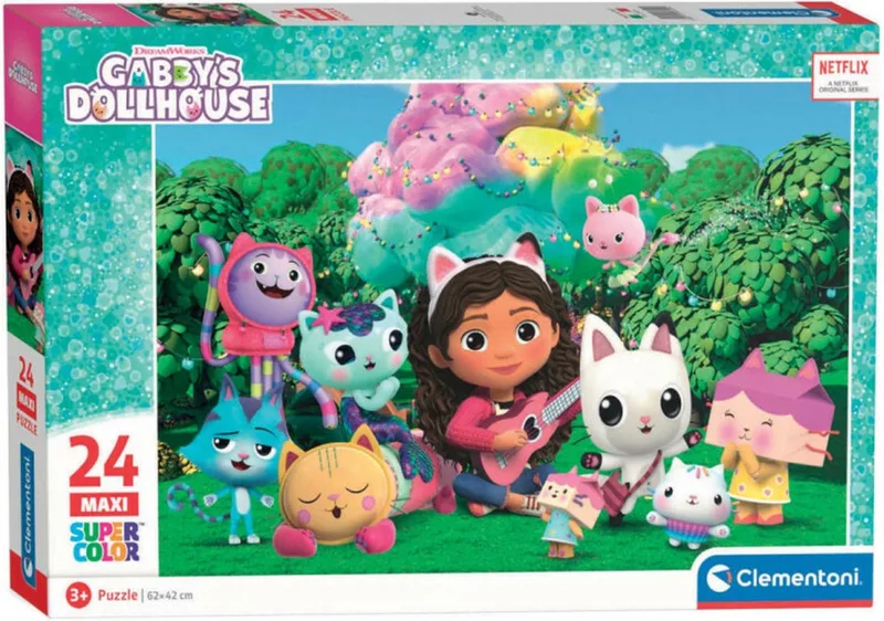Maxi Puzzel - Gabby's Dollhouse 1 - 24 Stukjes - Puzzel Voor Kinderen - Vanaf 6 Jaar van Clementoni, editie Multikleur – Print – doos