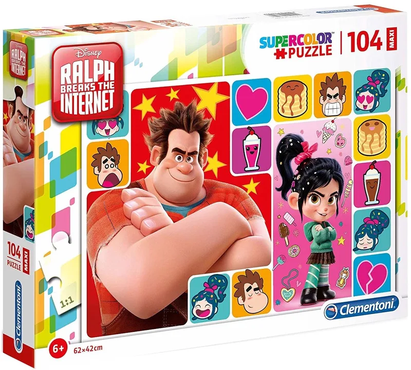 Maxi Supercolor Legpuzzel Ralph 104 Stukjes from Clementoni, Multicolour edition – box