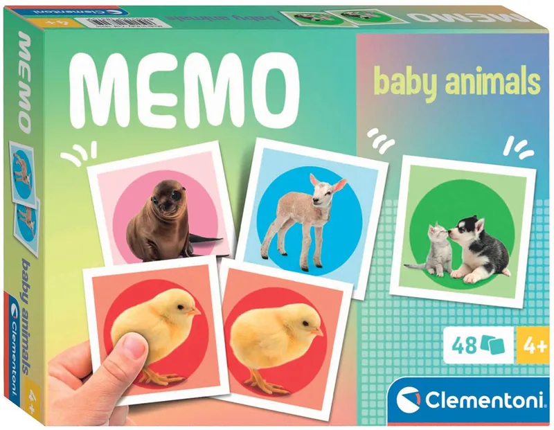 Memory voor kinderen - Baby Dieren - 48 Kaarten - Memory spel - Educatief Speelgoed - Vanaf 2 jaar from Clementoni, Meerkleurig edition – box