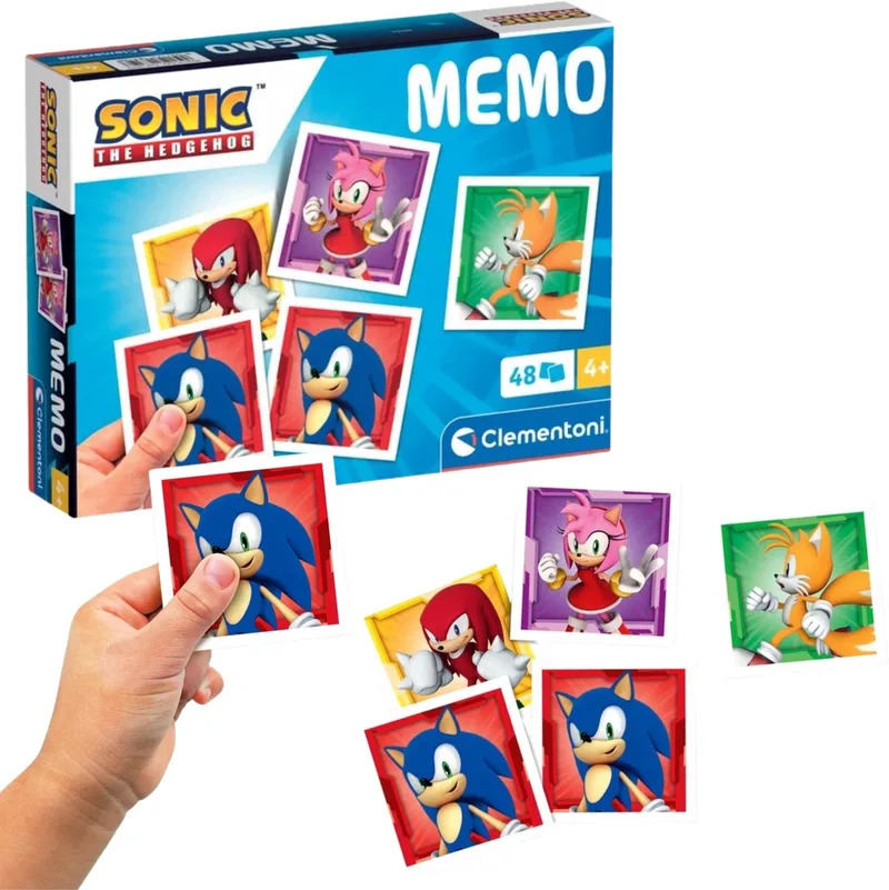 Memory voor kinderen - Sonic - 48 Kaarten - Memory spel - Educatief Speelgoed - Vanaf 4 jaar from Clementoni, Multi kleuren edition – box