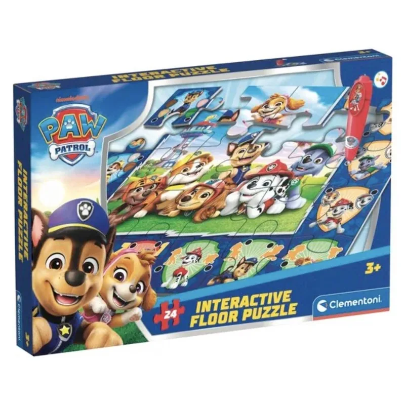 Paw Patrol - Interactieve Vloerpuzzel - 24 stukjes van Clementoni, editie Meerkleurig – doos
