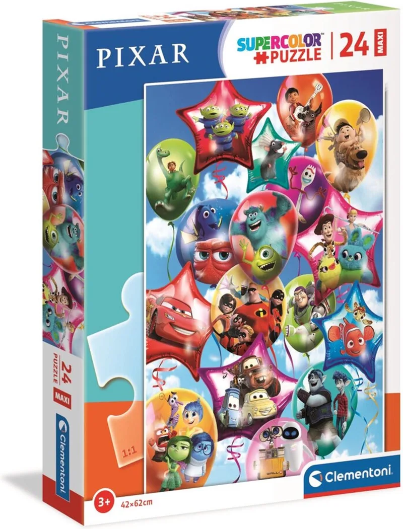 Pixar Party Maxi Puzzel 24 Stukjes from Clementoni, Multicolour edition – box