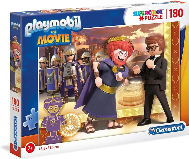 Playmobil the movie - puzzel 180 stukjes van Clementoni, editie Meerkleurig – doos