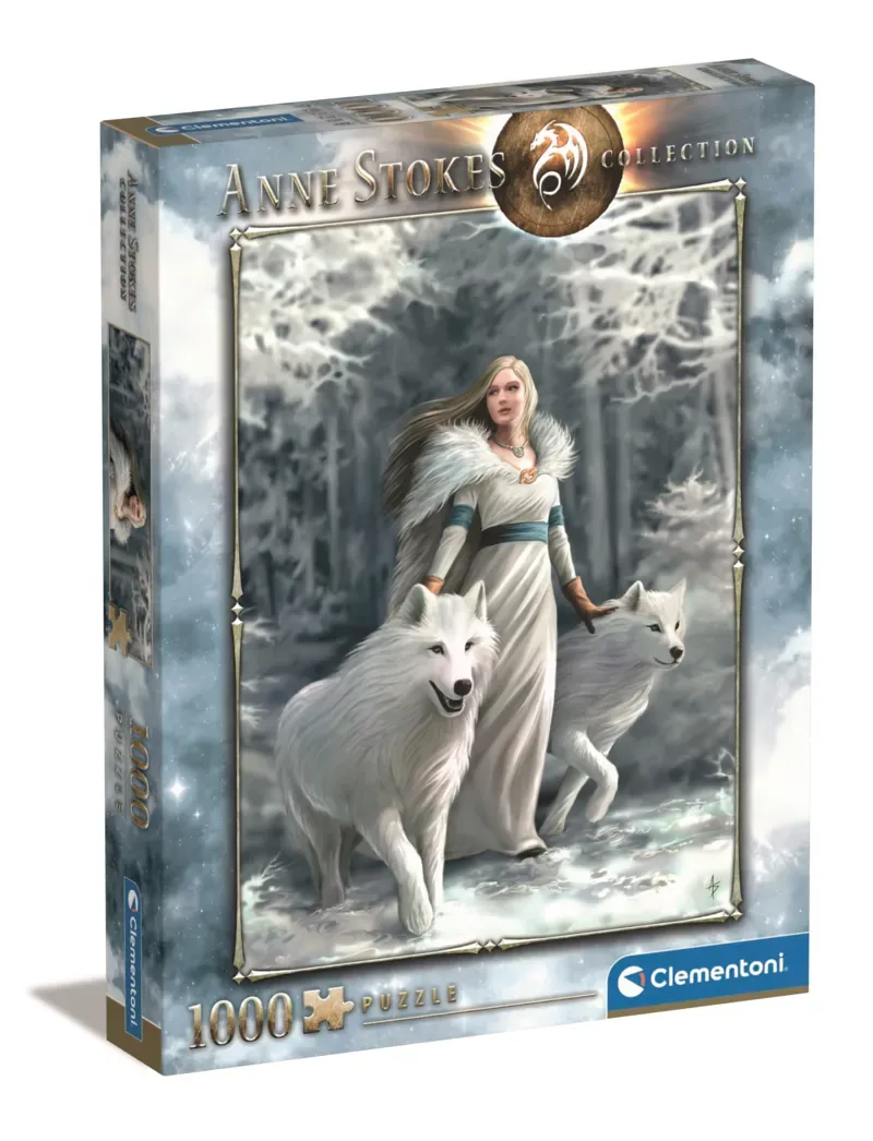 Puzzel - 1000 Stukjes - Anne Stokes Winter Guardians - Puzzel Voor Volwassenen fra Clementoni, Flerfarvet-udgave – æske 2 af 2