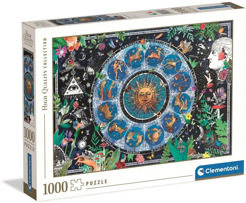 Puzzel - 1000 Stukjes - Astrologische Kaart 2025 - Puzzel Voor Volwassenen - High Quality Collection fra Clementoni, Flerfarvet-udgave – æske 1 af 2