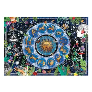 Puzzel - 1000 Stukjes - Astrologische Kaart 2025 - Puzzel Voor Volwassenen - High Quality Collection fra Clementoni, Flerfarvet-udgave – æske 2 af 2