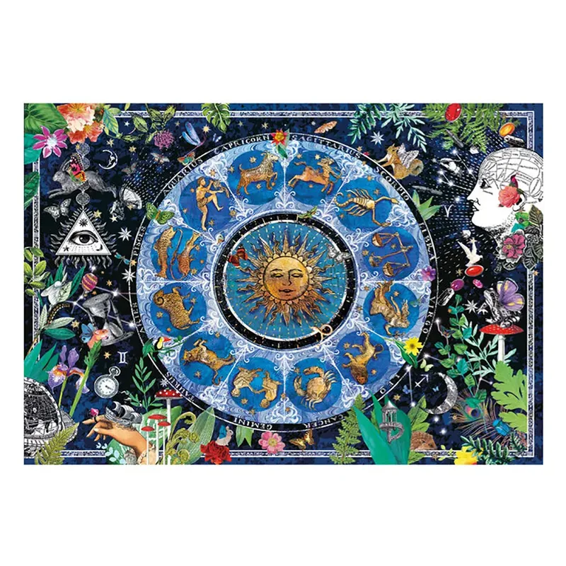 Puzzel - 1000 Stukjes - Astrologische Kaart 2025 - Puzzel Voor Volwassenen - High Quality Collection fra Clementoni, Flerfarvet-udgave – æske 2 af 2