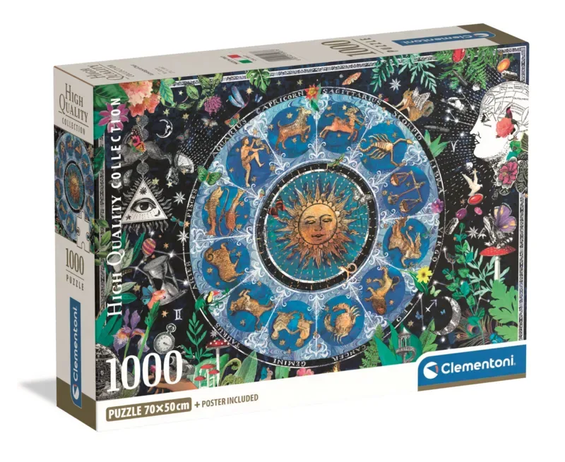 Puzzel - 1000 Stukjes - Astrologische Kaart 2025 - Puzzel Voor Volwassenen - High Quality Collection from Clementoni, Multicolour edition – box 2 of 2