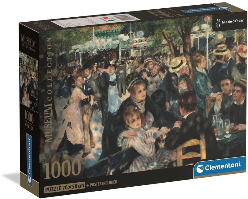 Puzzel - 1000 Stukjes - Bal du Moulin - Puzzel Voor Volwassenen van Clementoni, editie Meerkleurig – doos