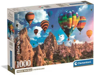 Puzzel - 1000 Stukjes - Ballonnen in Cappadocië - Puzzel Voor Volwassenen - High Quality Collection van Clementoni, editie Meerkleurig – doos 1 van 2