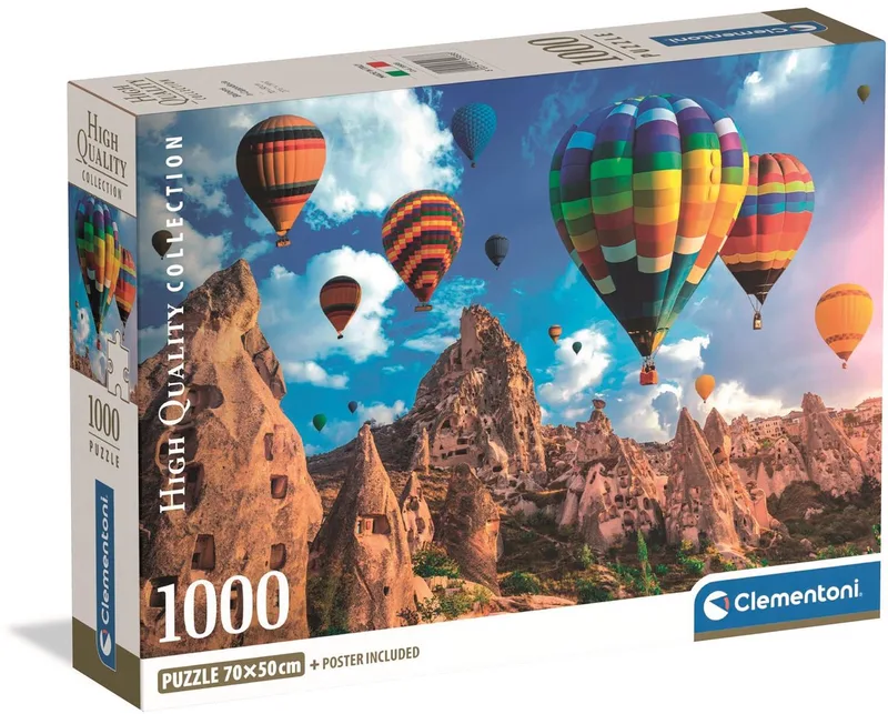 Puzzel - 1000 Stukjes - Ballonnen in Cappadocië - Puzzel Voor Volwassenen - High Quality Collection van Clementoni, editie Meerkleurig – doos 1 van 2